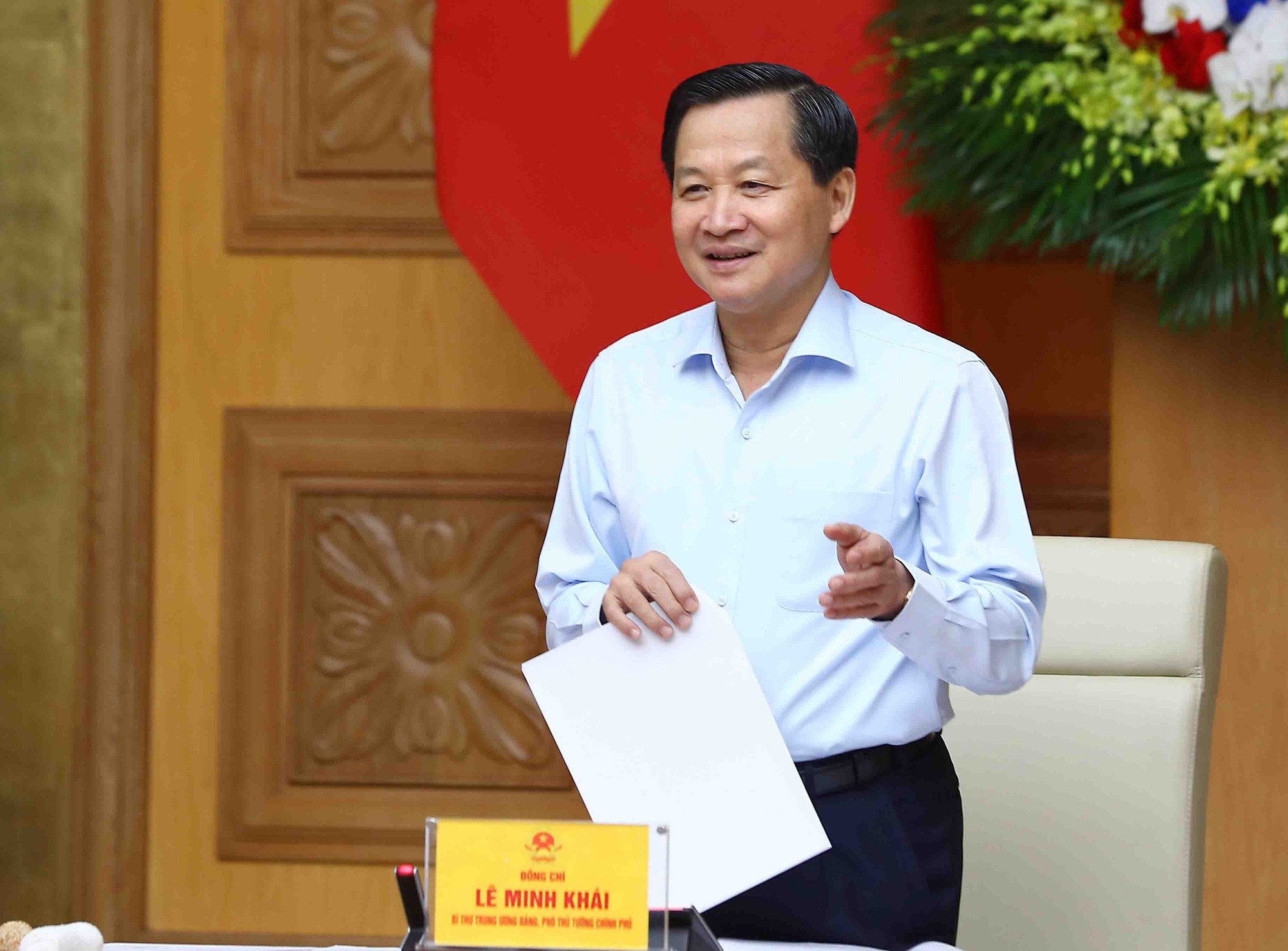 Phó Thủ tướng Lê Minh Khái yêu cầu hoàn thiện phương án, đảm bảo khả thi, đúng pháp luật để xử lý dứt điểm dự án DQS. Ảnh: VGP