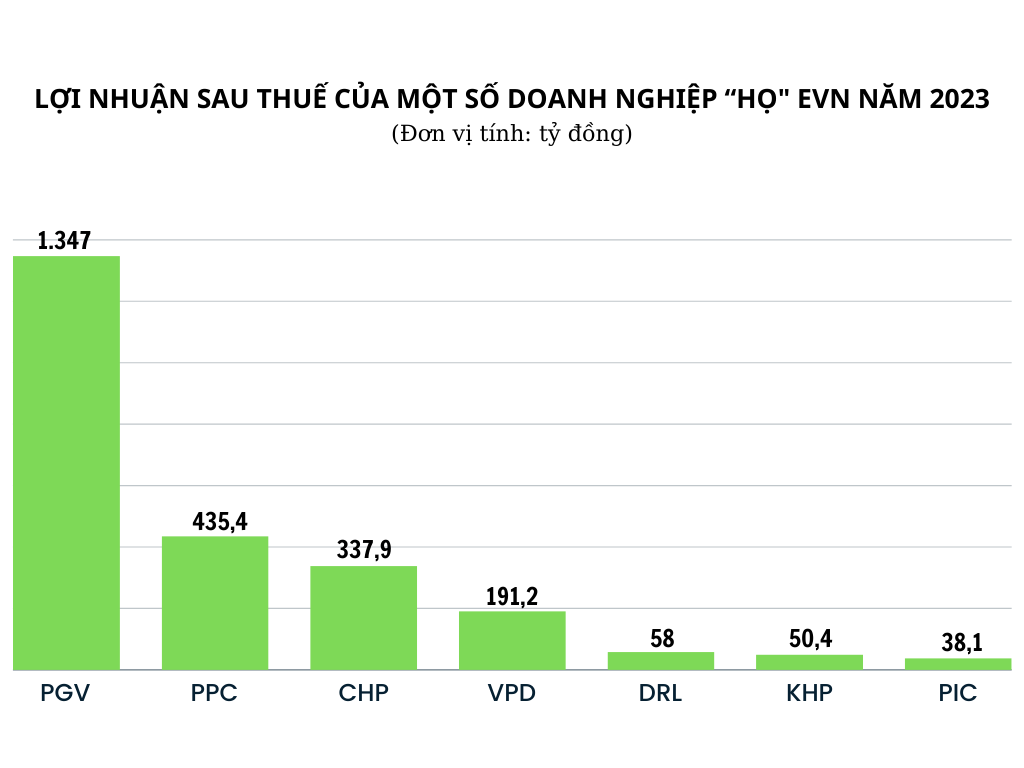 Một năm kinh doanh kém khởi sắc của các doanh nghiệp 'họ' EVN