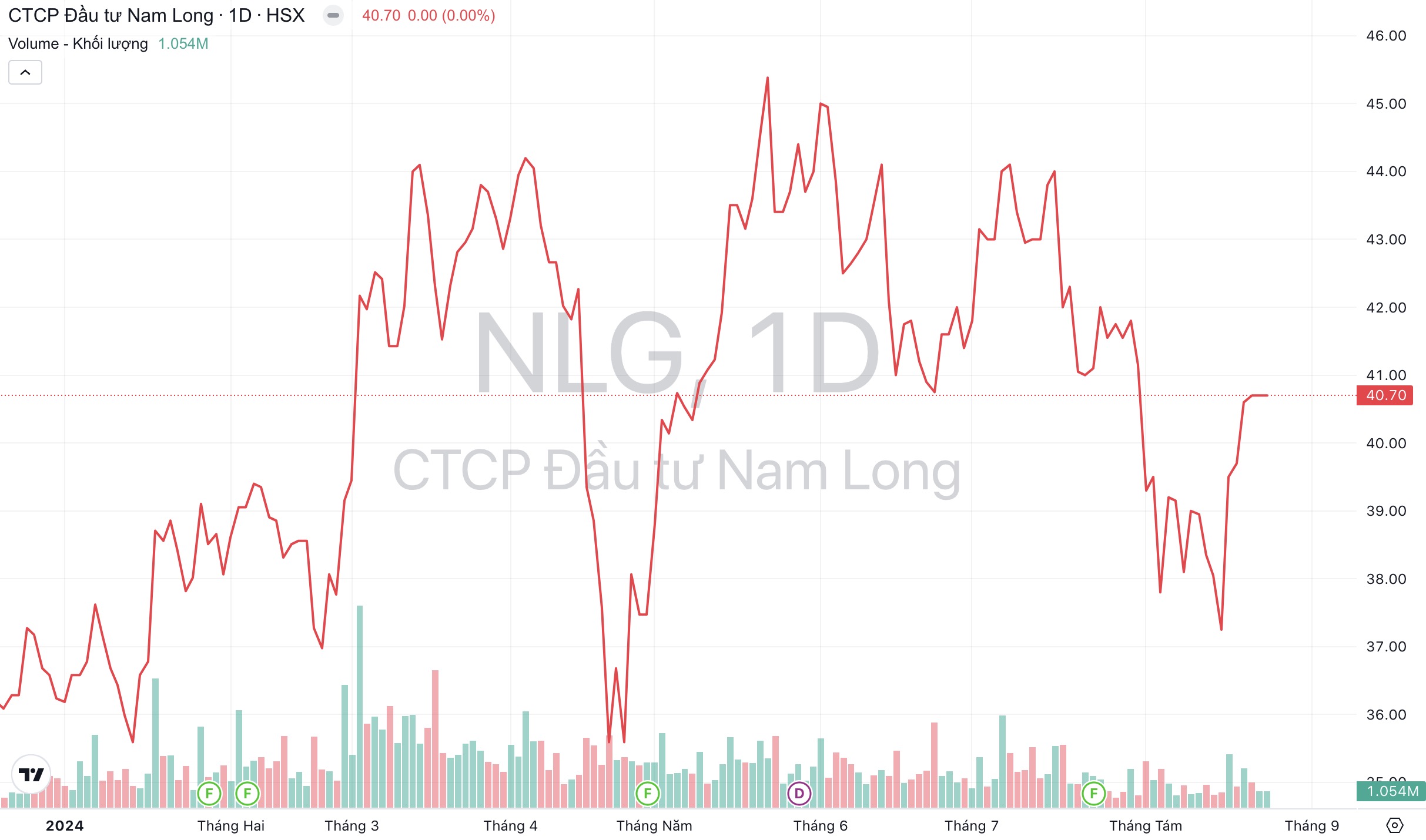 Giá cổ phiếu NLG Tập đoàn Nam Long