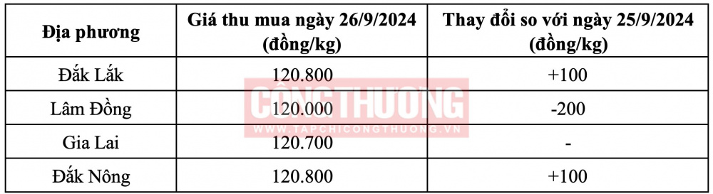 Giá cà phê hôm nay Tạp chí Công Thương