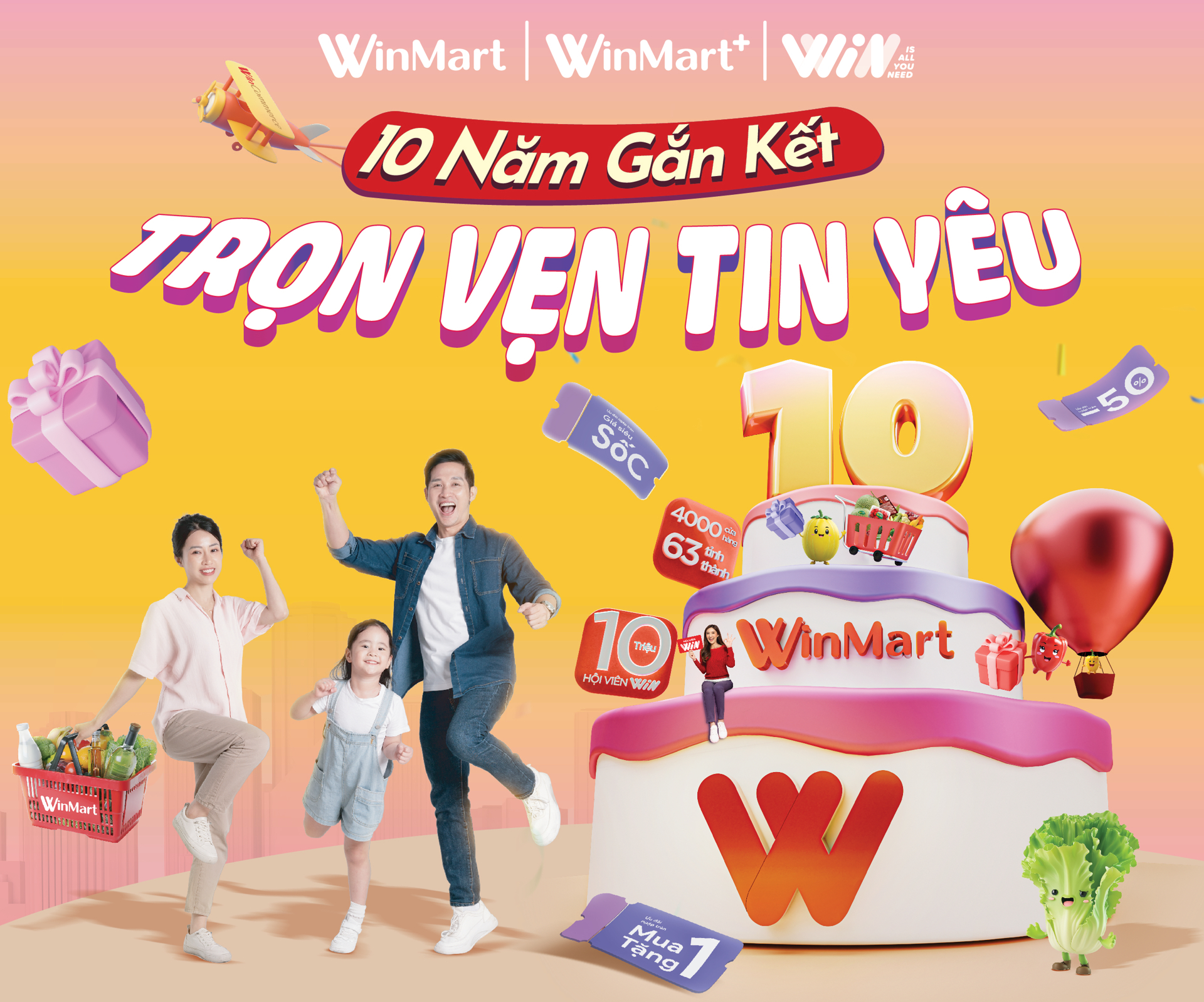 WinMart tung ưu đãi 'khủng' mừng sinh nhật 10 tuổi