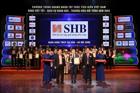 SHB bội thu giải thưởng Thương hiệu uy tín