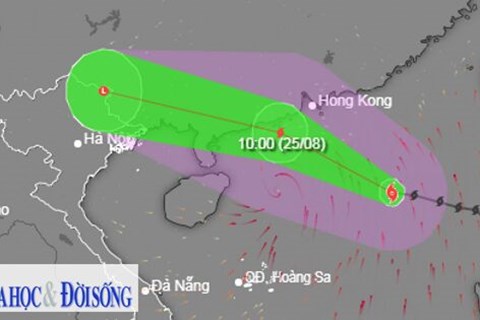 Chiều 25/8: Miền Bắc mưa to do bão số 3 tăng cấp 12, giật cấp 15