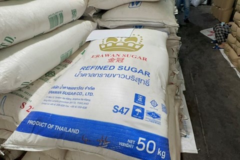 Liên tiếp tạm giữ gần 60 tấn đường cát Thái Lan có dấu hiệu nhập lậu