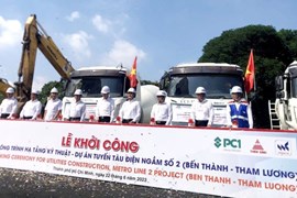 TP.HCM khởi công hạng mục đầu tiên của tuyến Metro số 2 Bến Thành - Tham Lương