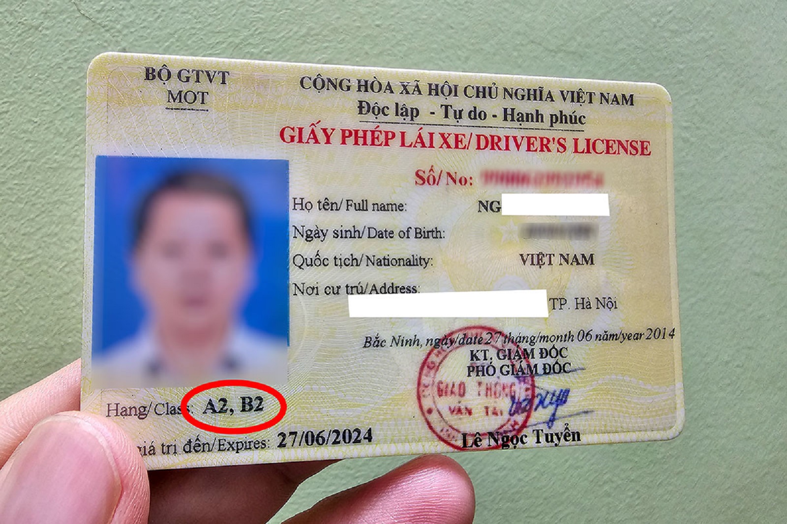 đổi giấy phép lái xe