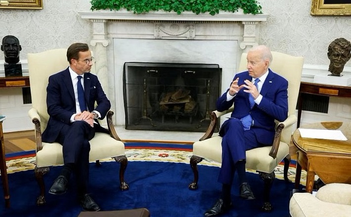 Thủ tướng Thụy Điển Ulf Kristersson tại Nhà Trắng