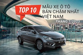 Top 10 xe ô tô bán chậm tháng 7/2023: Sự trở lại của Suzuki Ciaz