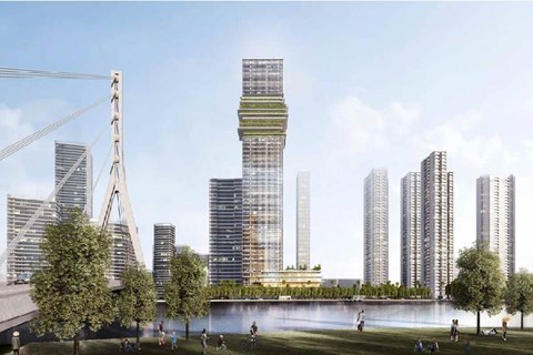 Chủ đầu tư The Sun Tower huy động hơn 12 nghìn tỷ đồng trái phiếu với lãi 1%