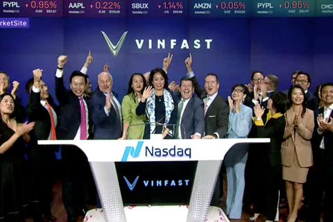 Vinfast chính thức giao dịch trên sàn chứng khoán Mỹ