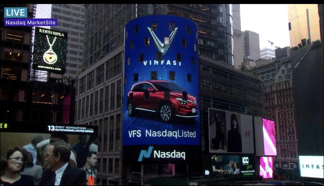 Cổ phiếu VinFast chính thức lên sàn Nasdas