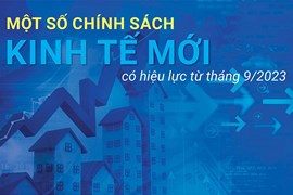 Một số chính sách kinh tế mới có hiệu lực từ tháng 9/2023