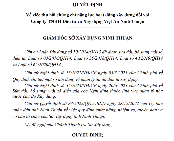 năng lực hoạt động xây dựng