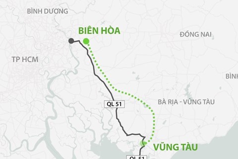 Đề xuất chi gần 1.500 tỷ đồng làm nút giao ĐT 991 với cao tốc Biên Hòa - Vũng Tàu